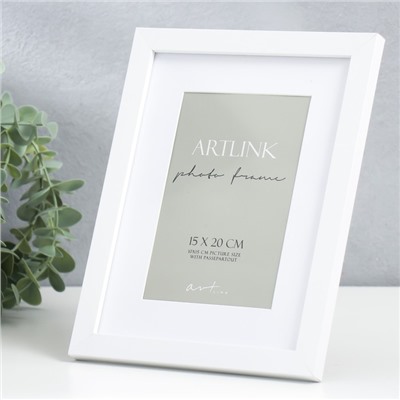 Фоторамка для фото 15×20 см Ellis, МДФ, с паспарту, белый
