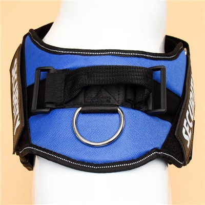 Шлейка К9 мягкая светоотражающая, размер L, ОГ 68-80 см, вес 17.5-32.5 см, синяя