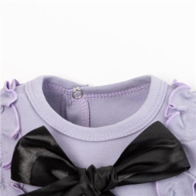 Комбинезон с бантиком для девочки «Крошка Я» BASIC LINE, рост 74-80 см, сиреневый