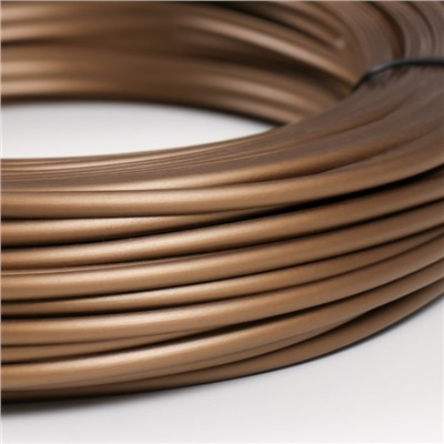 Ротанг искусственный гладкий 6 мм 100 м полутрубка ( бронза металлик)