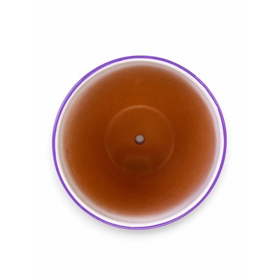 Горшок для цветов «Лаванда», керамика, с поддоном, набор 4 шт.: 400 мл, 1 л, 2.5 л, 5 л