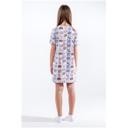 Детская ночная сорочка ПД-020-054 (Серый/пончики)