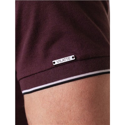 Футболка с V-вырезом из премиального хлопка с эластаном