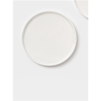 Тарелки Magistro White Snow, набор 2 шт., d=16.5 см, фарфор, белые