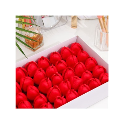 Тюльпаны мыльные красные, набор 50 шт.