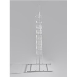Стойка с сеткой, двухсторонняя, в комплекте 16 полок для семян, 63×49×183 см, цвет белый
