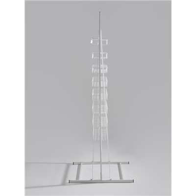 УЦЕНКА Стойка с сеткой, двухсторонняя, в комплекте 16 полок для семян, 63*49*183 см, цвет белый 4192