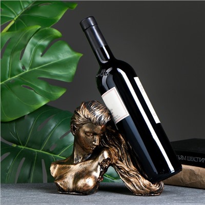 Подставка для бутылки «Девушка с волосами», под бронзу, 17×22×11 см