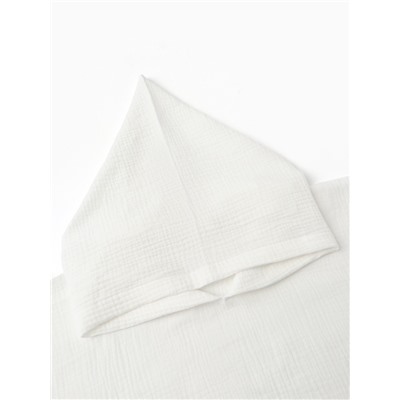 Пончо детское муслиновое LoveLife, 56×70 см, хлопок 100%, белое