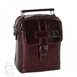 Сумка мужская кожаная 66620SG brown Fuzhiniao