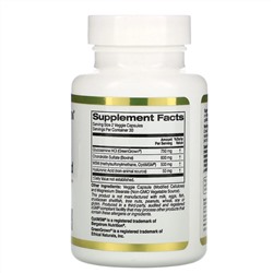 California Gold Nutrition, глюкозамин, хондроитин и МСМ с гиалуроновой кислотой, 60 растительных капсул