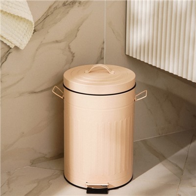 Ведро для мусора SL Home, 5 л, 28×21×31 см, бежевое