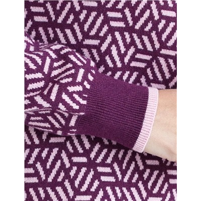 Платье жаккардовой вязки с кашемиром