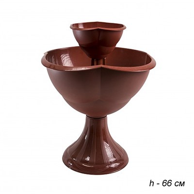 Кашпо Водопад 2 х ярусное /уп 1/ терракот/ УЦЕНКА/ Нет одного яруса