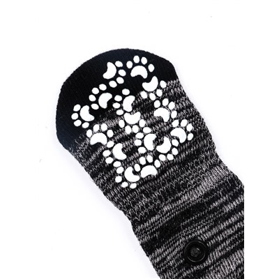 Носки нескользящие «Лапки», S (5.5×14 см), набор 4 шт., чёрные