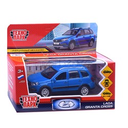 Машина металл Lada Granta Cross, 12 см, (двер, багаж, синий) инерц, в коробке