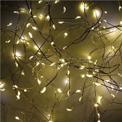 Электрогирлянда 3м, 200 ламп, теплый