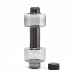 Бутылка для воды «Гантель», 500 мл, 22.5×8 см, чёрная