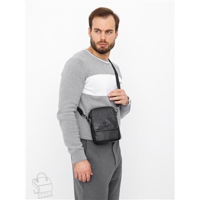 Сумка мужская кожаная 8613S black Fuzhiniao