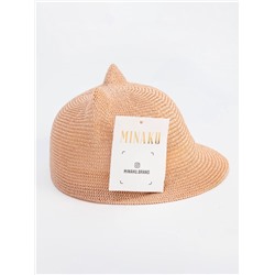 Кепка плетёная для девочки MINAKU, розовая, размер 50-52