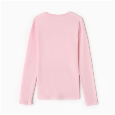 Лонгслив детский, цвет розовый, рост 158 см