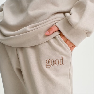 Костюм женский (толстовка, брюки) MIST Good, размер 52-54, бежевый