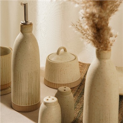 Сахарница керамическая SL Home «Виенто», 350 мл, 11×11 см, цвет бежевый