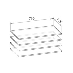 Вешалка модульной гардеробной системы «Модус», 2090×800×420 мм, цвет белый
