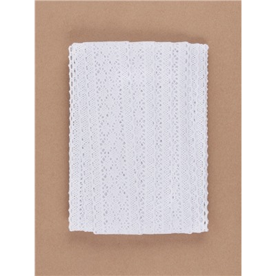 Кружево вязаное, 55 мм, 10±1 м, белое