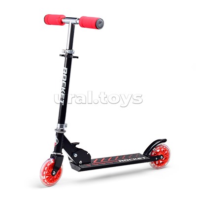 Самокат-снегокат, складной, в коробке (красный)