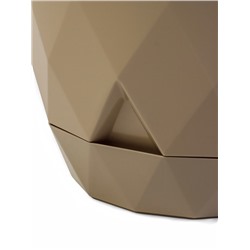 Горшок для цветов с поддоном Laurel, 4.5 л, d=22 см, h=19 см, пластиковый, бежевый