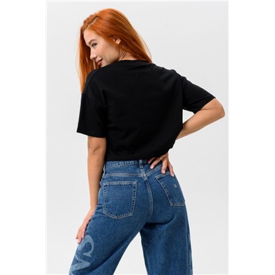 8512/1 Футболка женская (Черный_стоп)