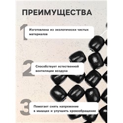 Накидка массажер TORSO на сиденье 42×42 см, дерево, черный