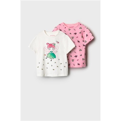 Джемпер детский трикотажный для девочек (футболка), 2 шт в комплекте PLAYTODAY, 1240073