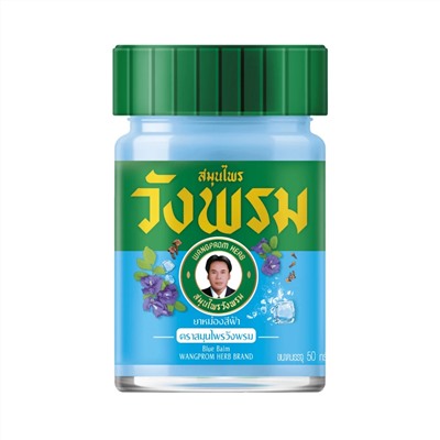 WANG PROM Wang Prom Синий тайский бальзам охлаждающий на основе трав, 50 г 21550