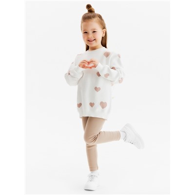 Джемпер детский KAFTAN Love, размер 30 (98-104 см), бежевый