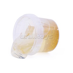 Слайм "Стекло" с золотыми блестками, 90 гр