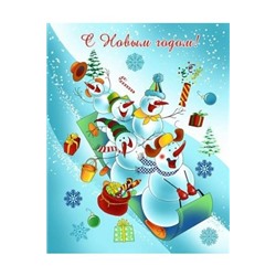 Набор 3 полотенца "Новогодний марафон", вафля