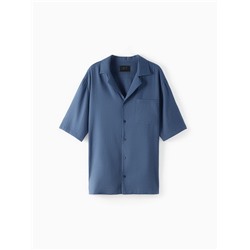 Рубашка мужская с коротким рукавом MIST, размер 54, синяя