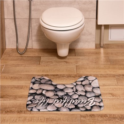 Коврик для ванной Этель Beautiful life, 50×40 см, велюр