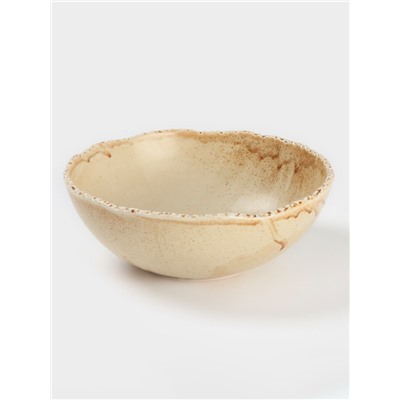 Салатник Magistro Organic brown, 1.35 л, d=20.7 см, фарфор, бежевый