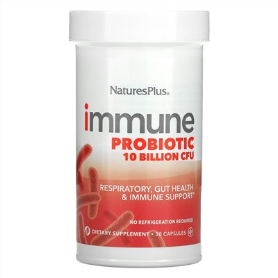 Nature's Plus, Immune Probiotic, 10 Billion CFU, 30 Capsules