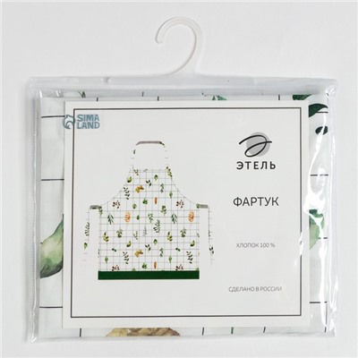 Фартук «Этель» Flora 60×70 см, 100% хлопок, саржа 190 г/м²