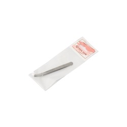 УЦЕНКА Пинцет №3 PREMIUM скошенный широкий 8,5*0,7см лого QF серебр блистер QF