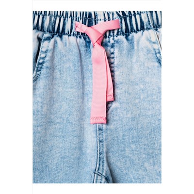 Брюки текстильные джинсовые для девочек PLAYTODAY, 1240255