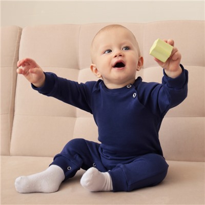 Комбинезон детский MINAKU, рост 56-62 см, тёмно-синий