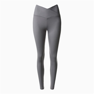 Легинсы спортивные с фактурной резинкой женские MINAKU, графит, размер 42