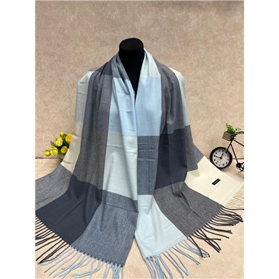 Палантин в клетку из кашемира, мультицвет