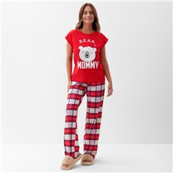 Пижама новогодняя женская (футболка, брюки) KAFTAN Bear, размер 40-42 49