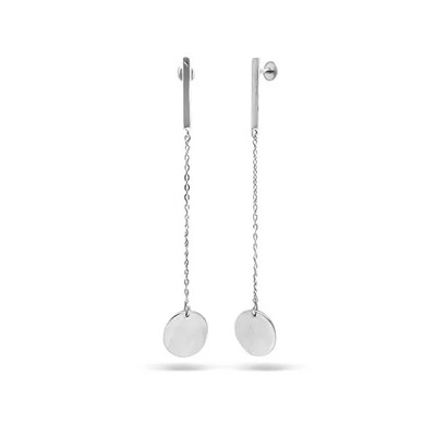 Серьги из серебра без вставки, Ю-27122р